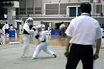 第26回日本拳法群馬県少年選手権大会
防具試合：高校生の部、萩原vs坂入<br>写真提供：日本拳法群馬県連盟